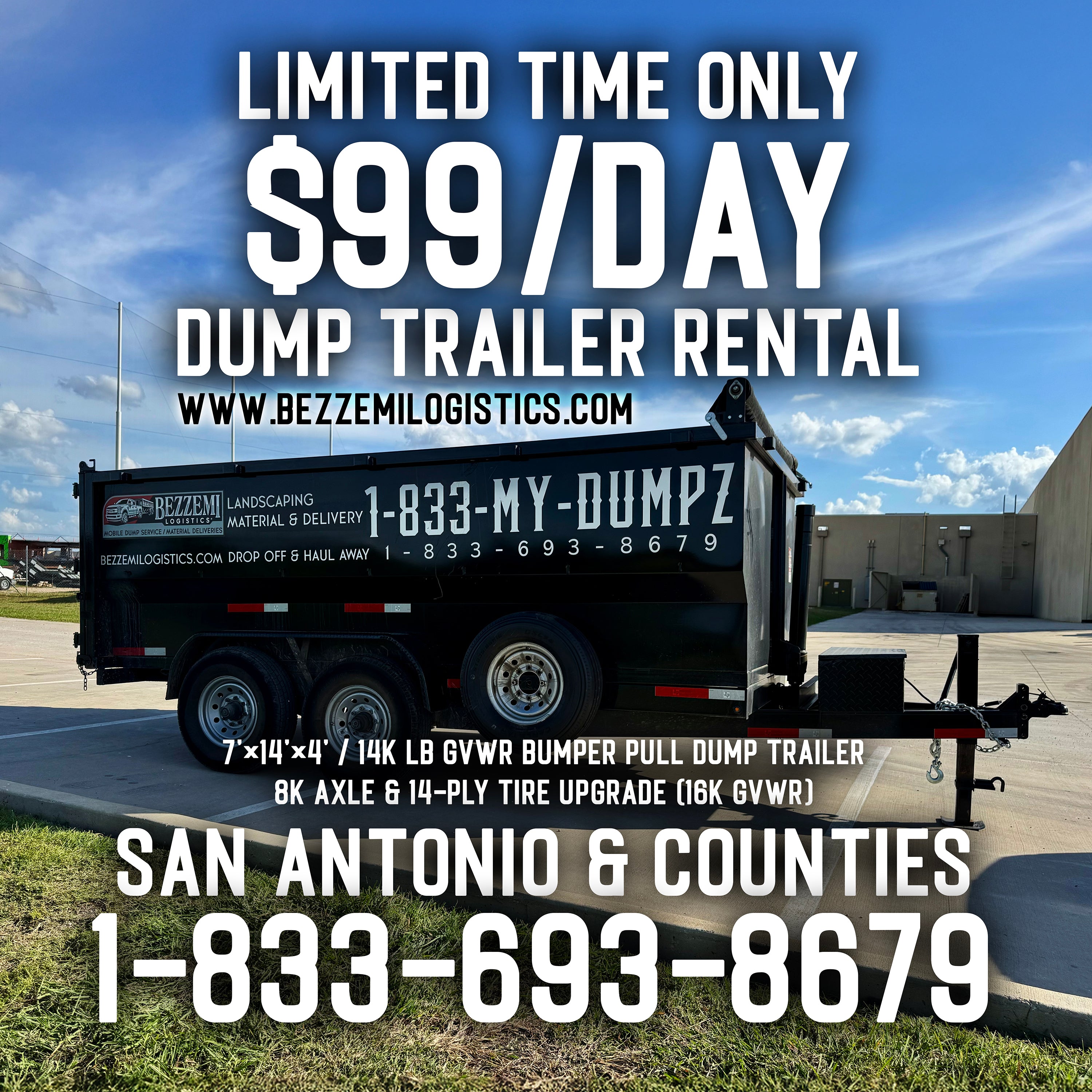 Dump Trailer Rental SPECIAL